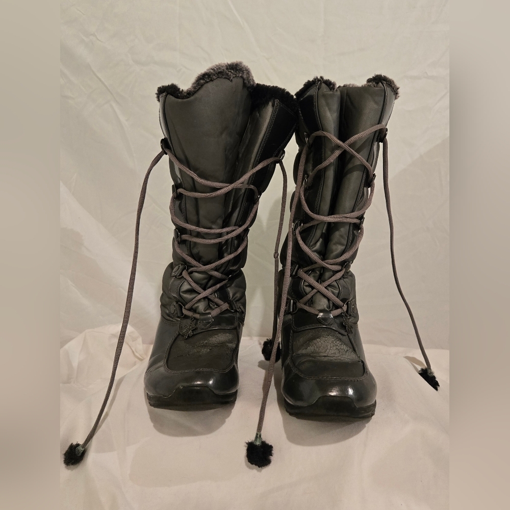 totes Women's Grey Lace Up Boots